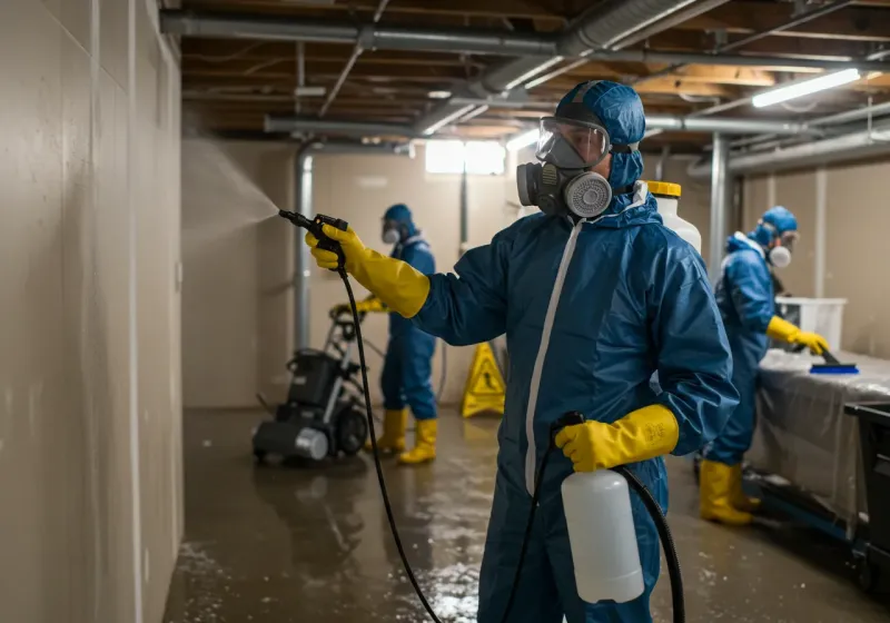 Basement Sanitization and Antimicrobial Treatment process in Enumclaw, WA