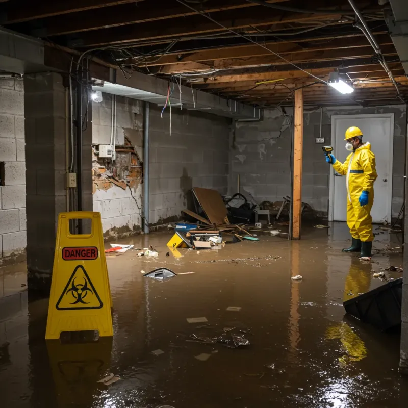 Flooded Basement Electrical Hazard in Enumclaw, WA Property